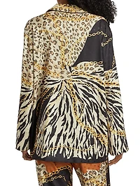 Valentina Animal-Chain-Print Top