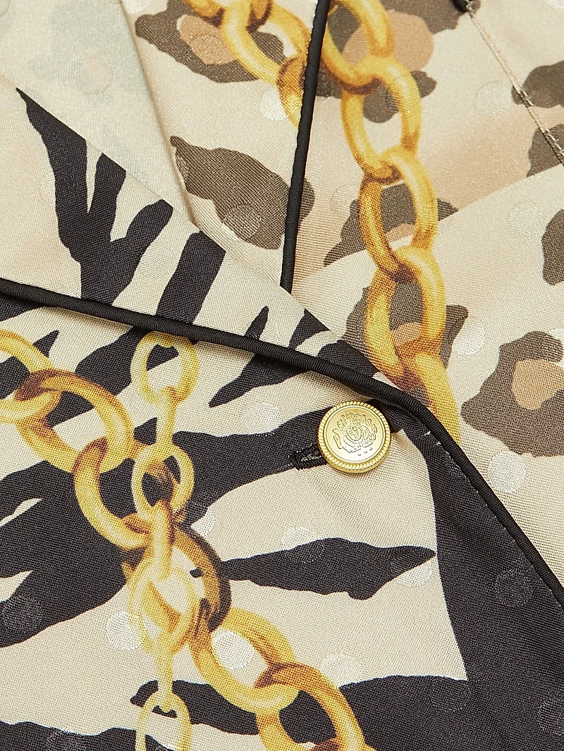 Valentina Animal-Chain-Print Top