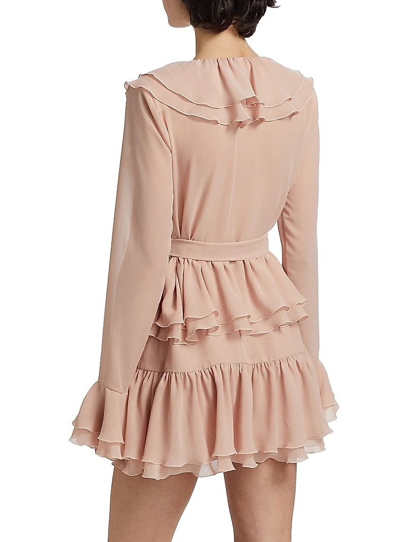 Palmero Ruffled Tie-Waist Minidress