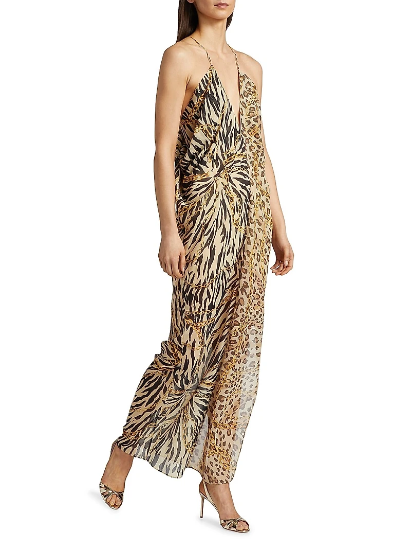 Zella Animal-Print Maxi Dress