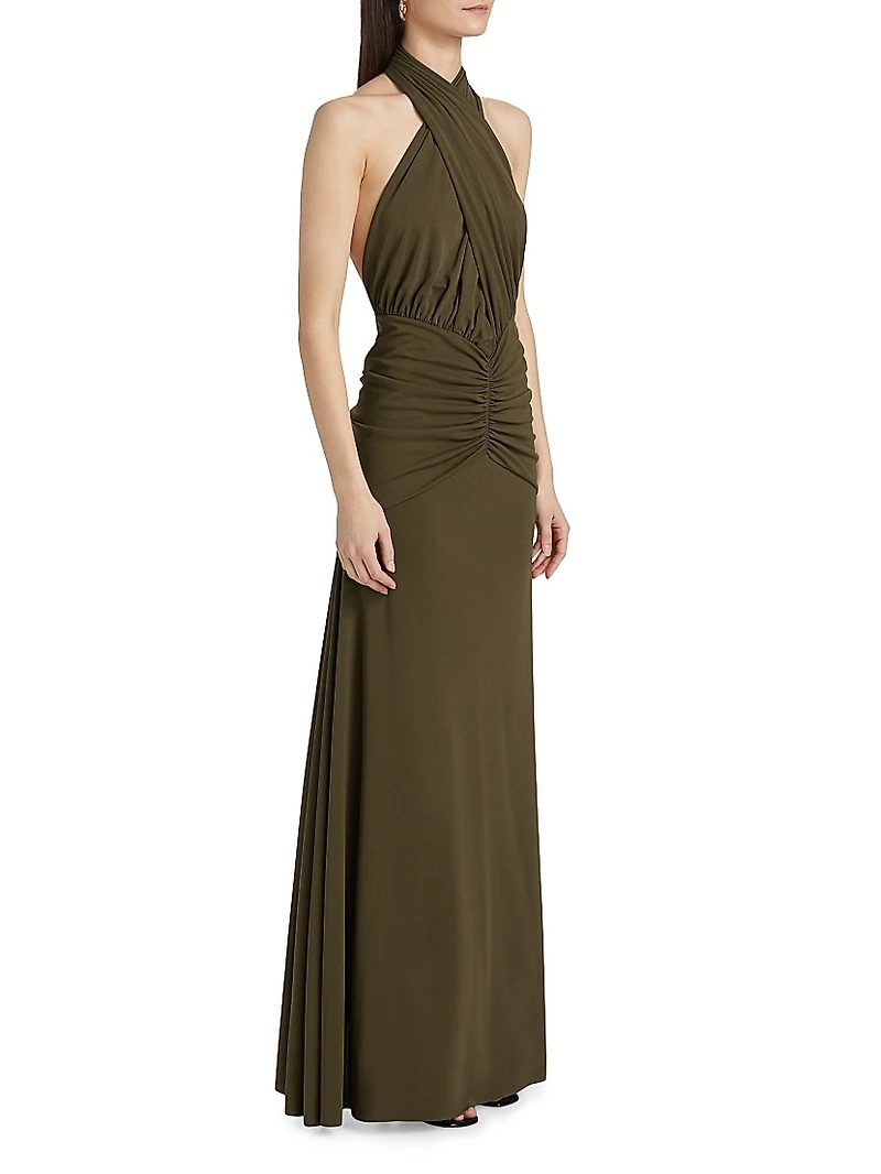 LaBelle Halterneck Maxi Dress