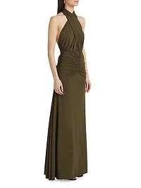 LaBelle Halterneck Maxi Dress