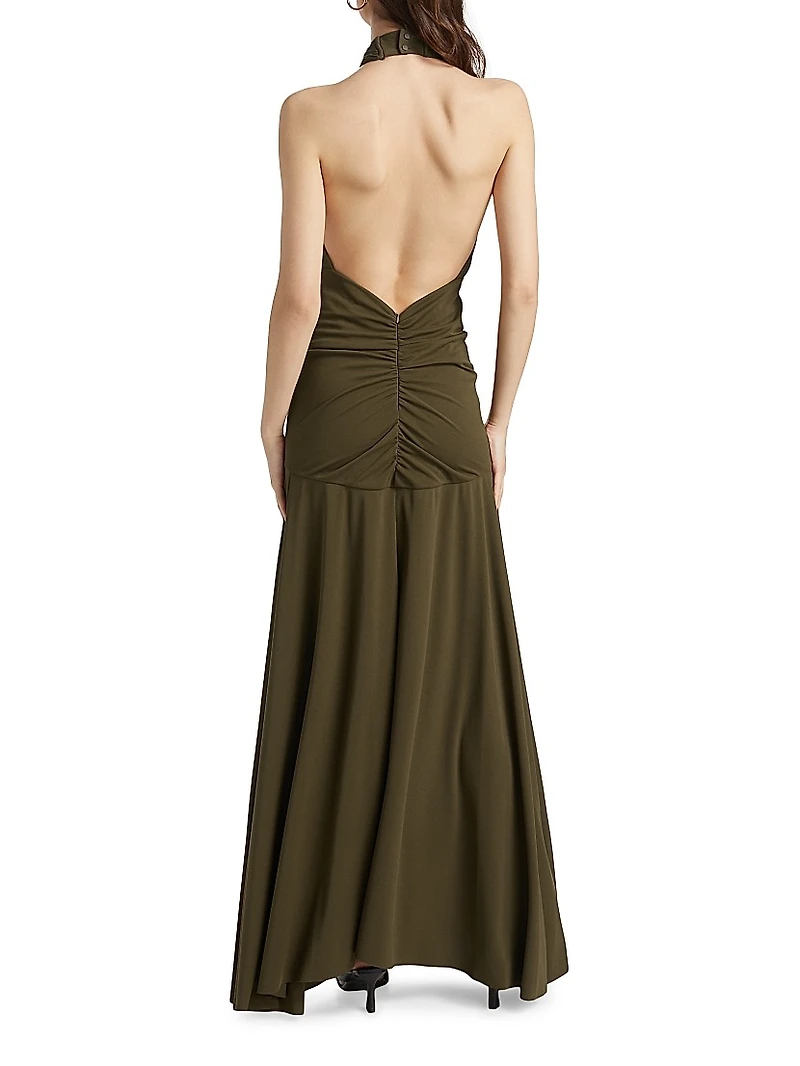 LaBelle Halterneck Maxi Dress