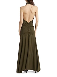 LaBelle Halterneck Maxi Dress