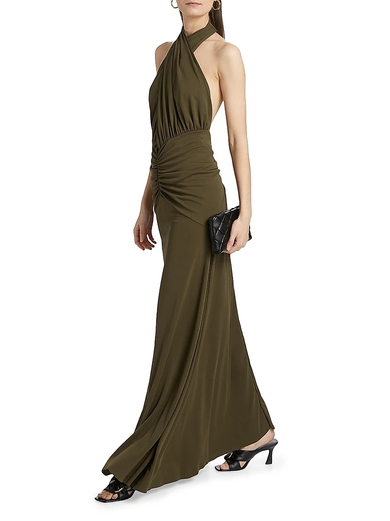 LaBelle Halterneck Maxi Dress