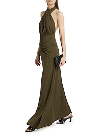 LaBelle Halterneck Maxi Dress