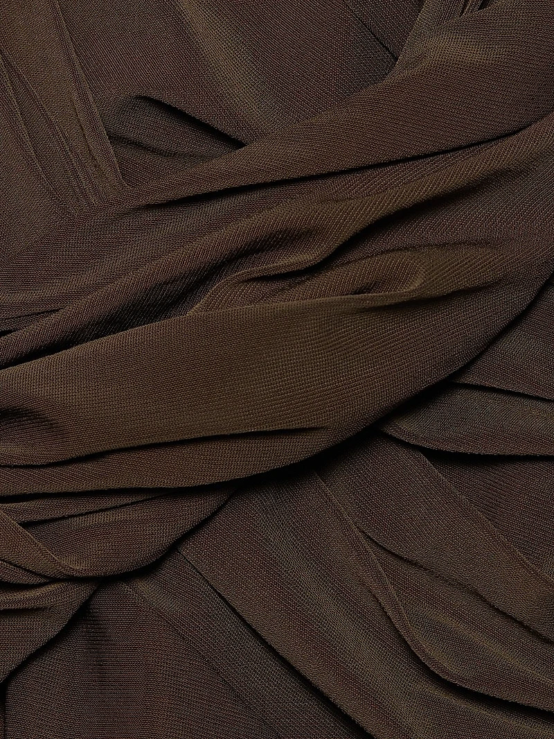 Izel Mesh Draped Minidress