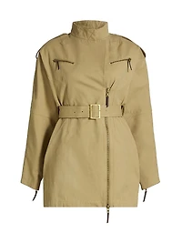 Costura Stretch-Cotton Belted Minidress