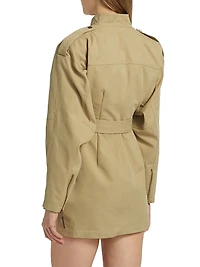 Costura Stretch-Cotton Belted Minidress