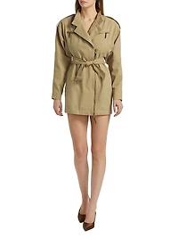 Costura Stretch-Cotton Belted Minidress