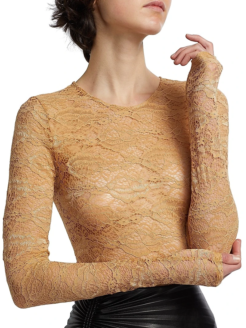 Adriana Sheer Lace Bodysuit