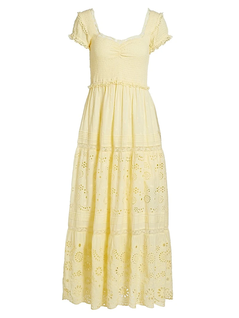 Bisolet Eyelet Cotton Maxi Dress