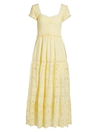 Bisolet Eyelet Cotton Maxi Dress