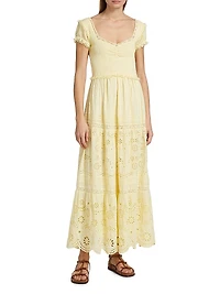 Bisolet Eyelet Cotton Maxi Dress