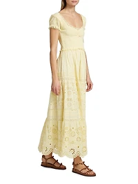 Bisolet Eyelet Cotton Maxi Dress