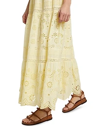 Bisolet Eyelet Cotton Maxi Dress