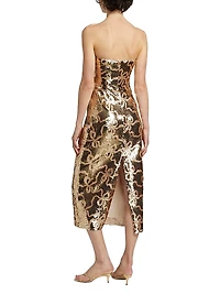 Stasia Sequin Bow Midi-Dress