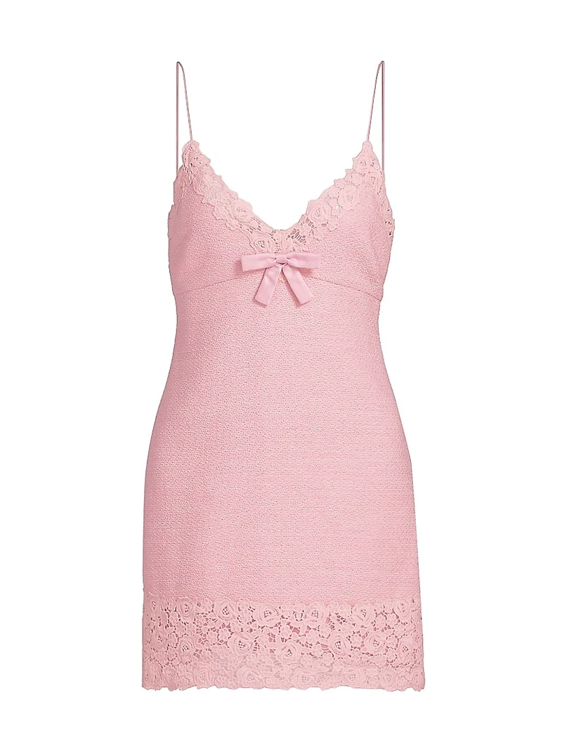 Meva Tweed Bow Minidress