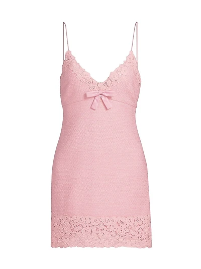 Meva Tweed Bow Minidress