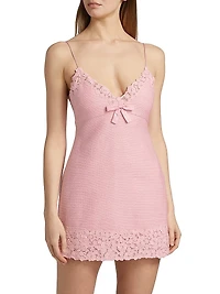 Meva Tweed Bow Minidress