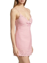 Meva Tweed Bow Minidress