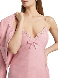 Meva Tweed Bow Minidress