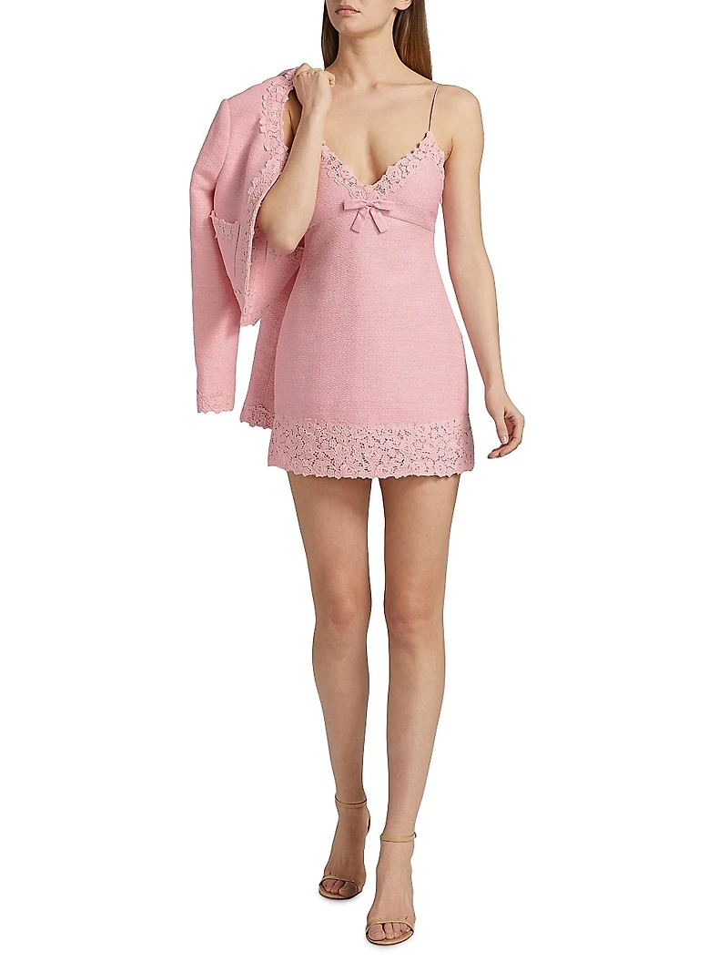 Meva Tweed Bow Minidress