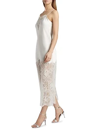 Amarissa Lace Bias-Cut Midi-Dress