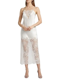 Amarissa Lace Bias-Cut Midi-Dress