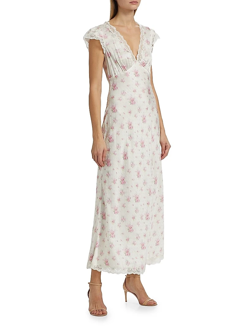 Theodore Silk-Blend Floral Jacquard Maxi Dress