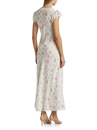 Theodore Silk-Blend Floral Jacquard Maxi Dress
