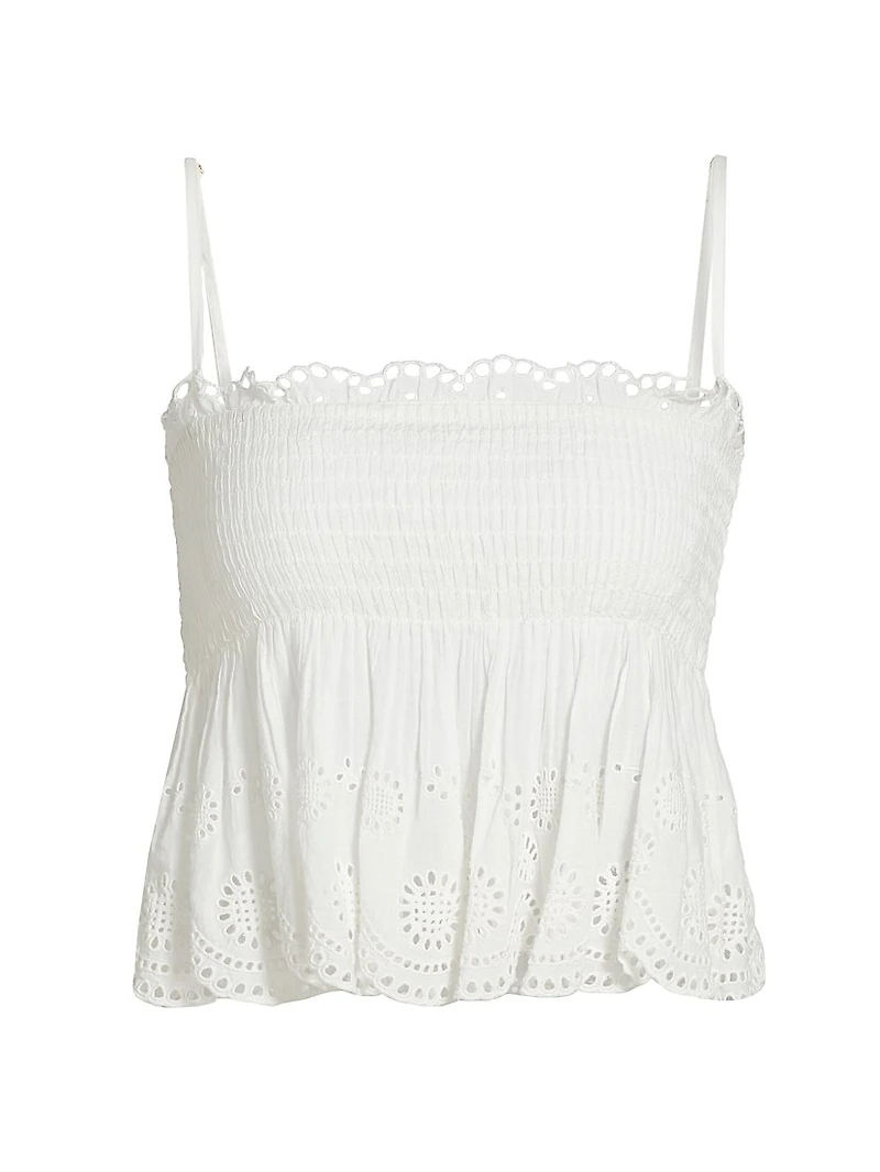 Condie Shirred A-Line Crop Top