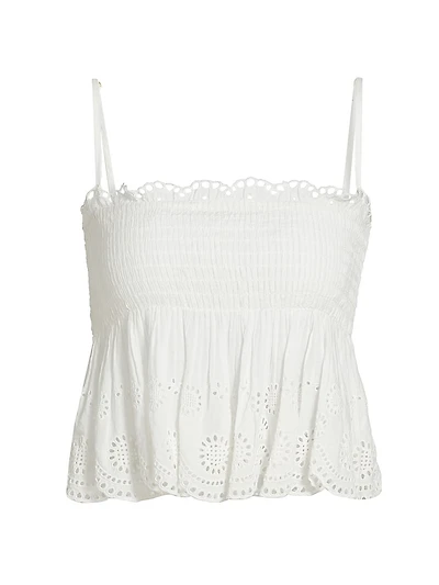 Condie Shirred A-Line Crop Top