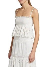 Condie Shirred A-Line Crop Top