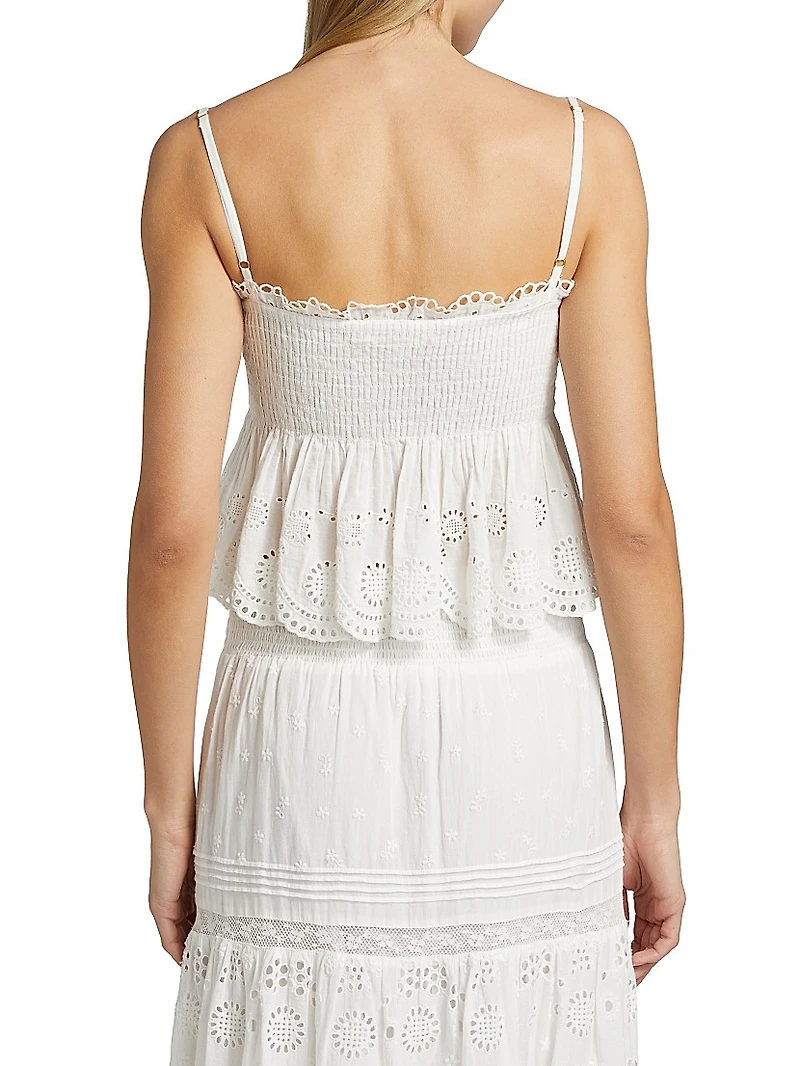 Condie Shirred A-Line Crop Top