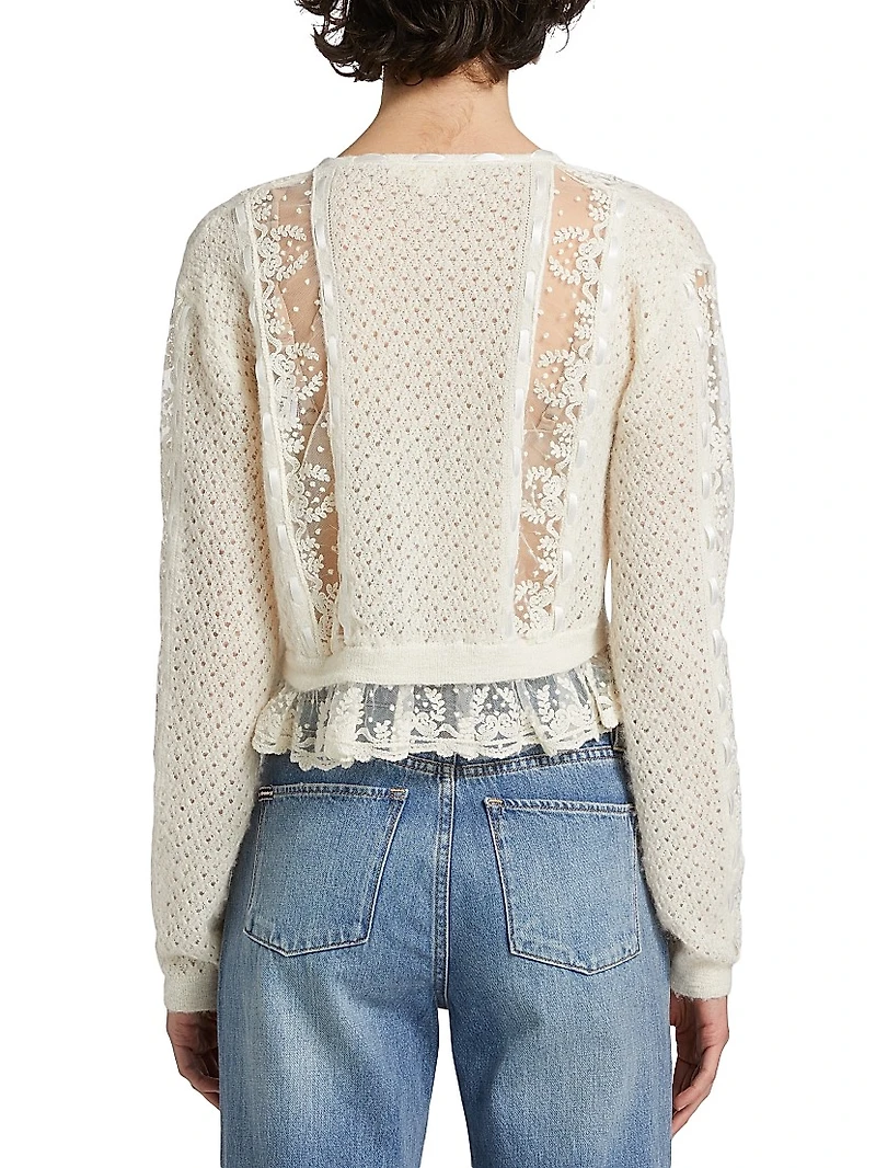 Reneley Ribbon & Lace Cardigan