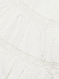 Solbina Embroidered Cotton A-Line Minidress