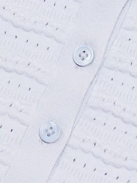 Rogan Scallop-Trim Ruffle-Hem Cardigan