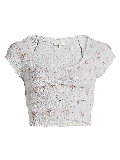 Cambron Shirred Crop Top