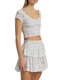 Cambron Shirred Crop Top