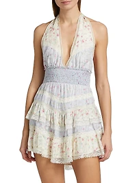 Prim Halterneck Floral Minidress