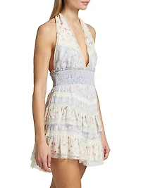 Prim Halterneck Floral Minidress