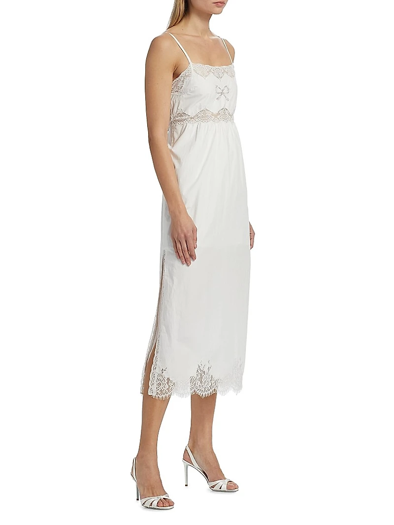 Vinca Lace-Trim Midi-Dress