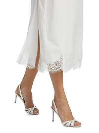 Vinca Lace-Trim Midi-Dress