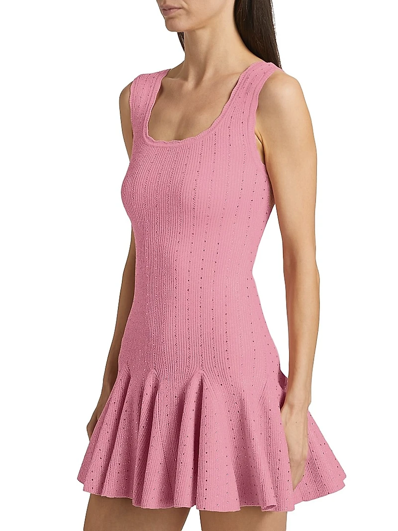 Maryanne Pointelle Knit Minidress