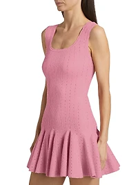 Maryanne Pointelle Knit Minidress