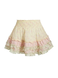 Camellia Cotton Miniskirt