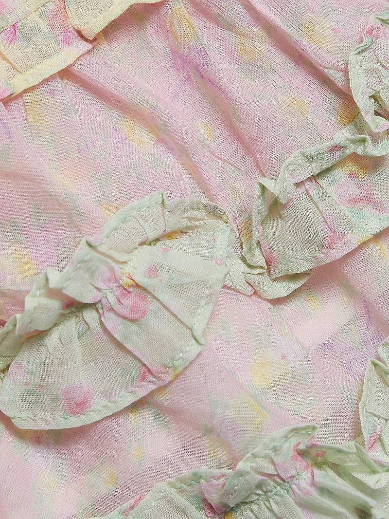 Camellia Cotton Miniskirt