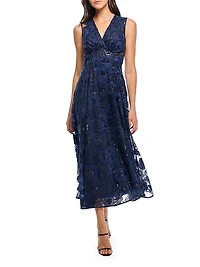 Elliott Embroidered Lace Maxi Dress