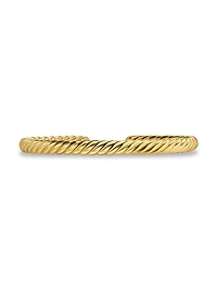 Cable Cuff Bracelet 18K Yellow Gold, 6MM
